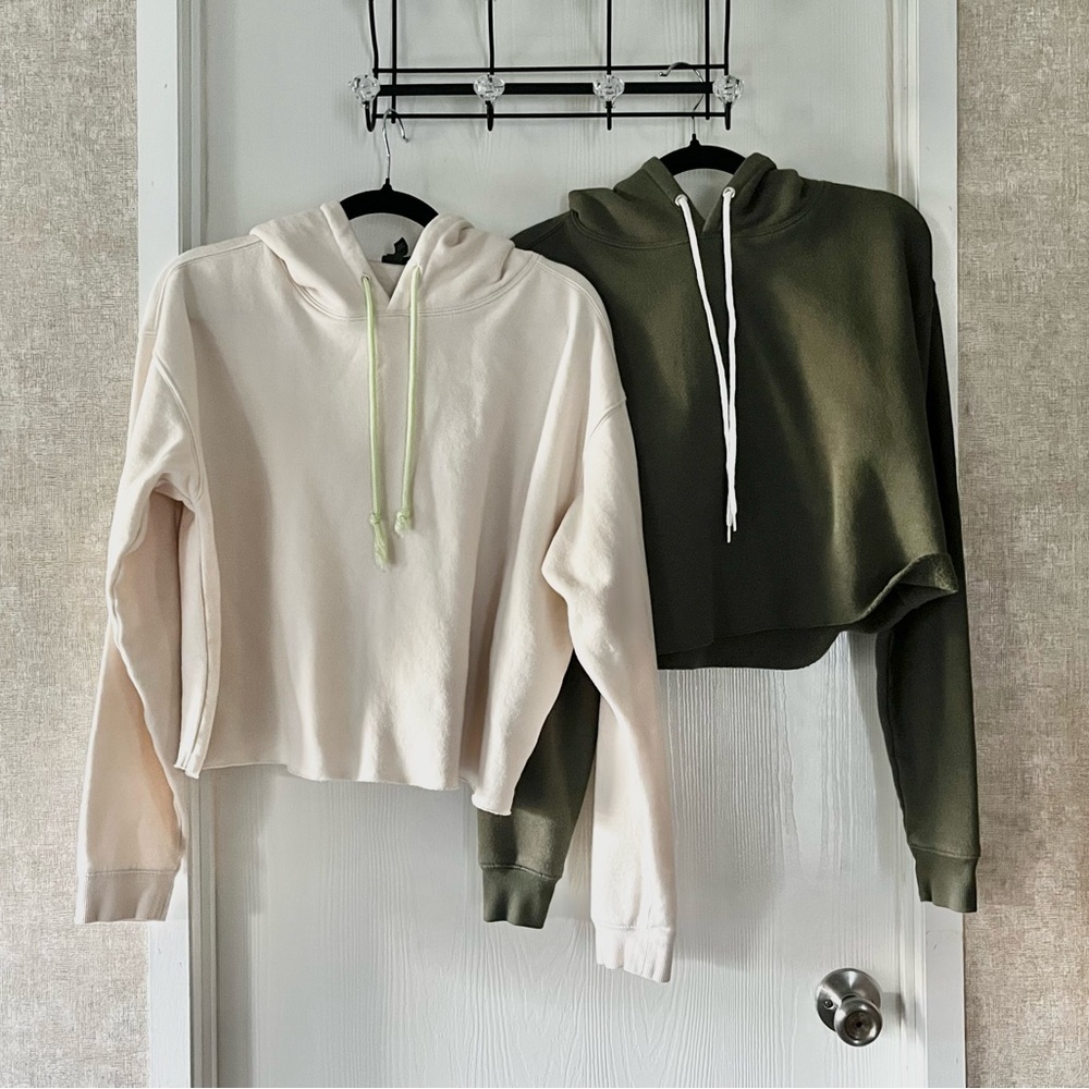 Wild Fable Cotton Cropped Hoodie Set